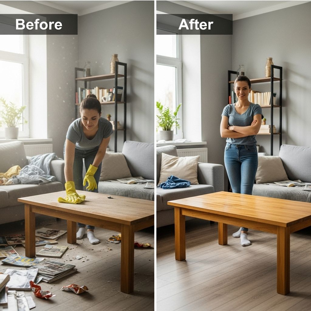 Professional cleaning of a bright modern living room